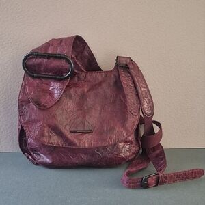 Women's Burgundy Crossbody Bag - Unbranded